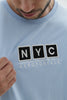 Camiseta Para Hombre Squarer Black NYC Aero Level 2 Graphic Tees Adriatic Blue