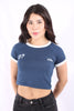 Top Para Mujer Aeropostale Girls Fashion Ss Estate Blue 9465