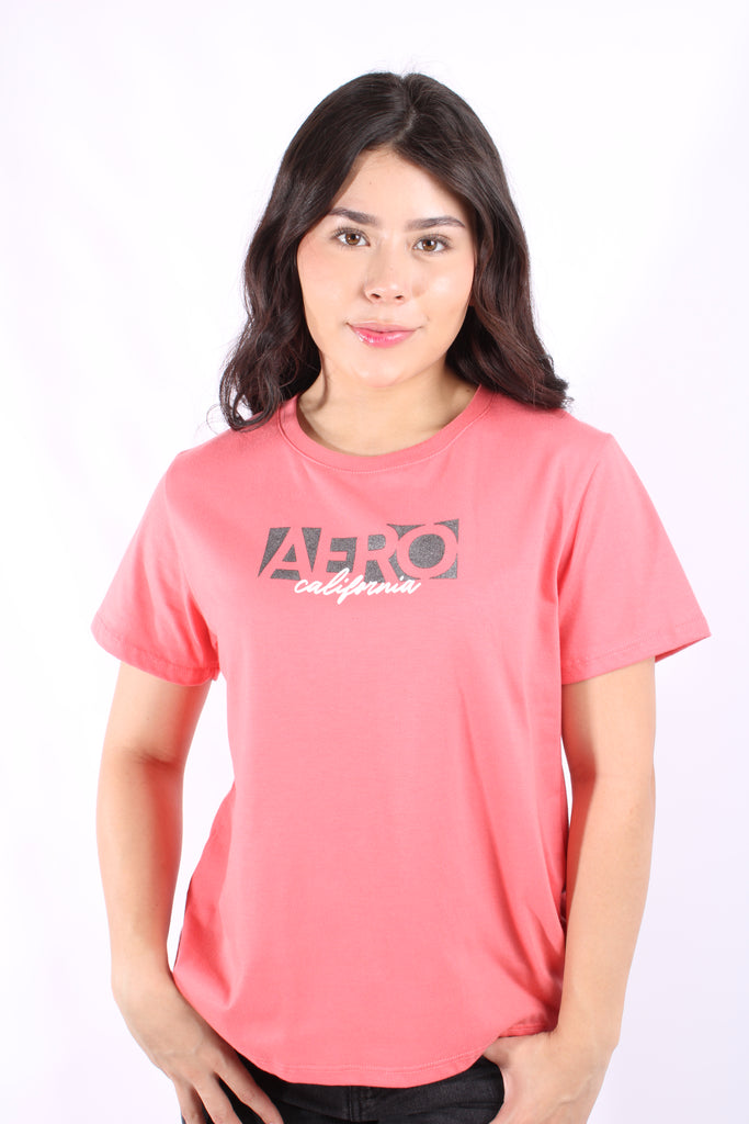 Camiseta  Rosada Para Mujer Aeropostale Graphic Level 1 Blooming Dahlia 6721
