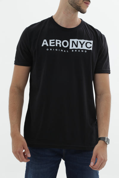 Camiseta Para Hombre Square NY Aero Level 2 Graphic Tees Dark Black