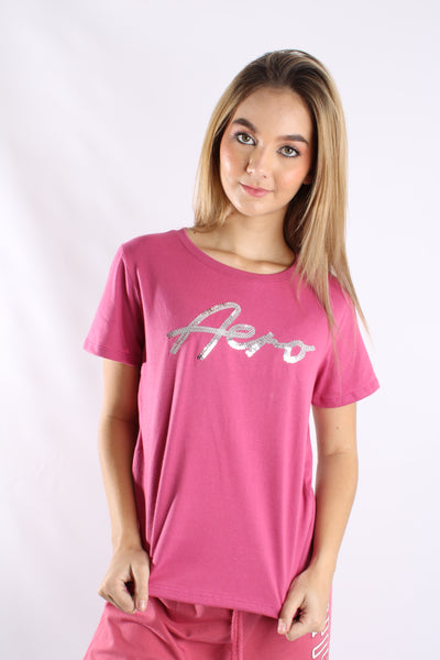 Camiseta Rosada Para Mujer Aeropostale Graphic Level 2 6602