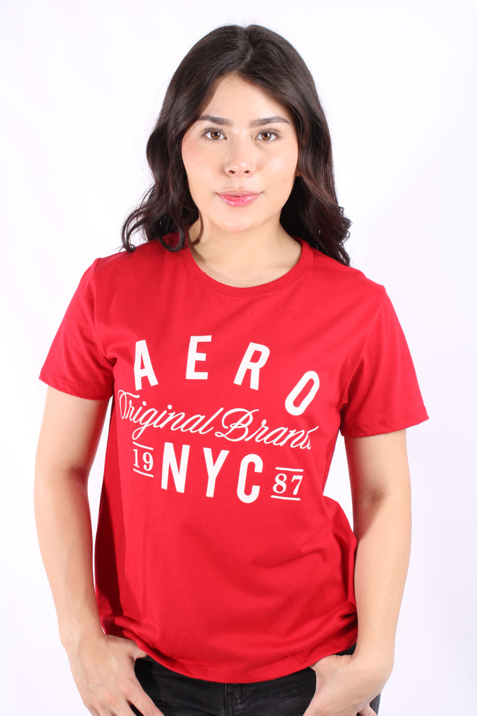 Camiseta Roja Para Mujer Aeropostale Graphic Level 1 Really Red 6453