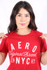 Camiseta Roja Para Mujer Aeropostale Graphic Level 1 Really Red 6453