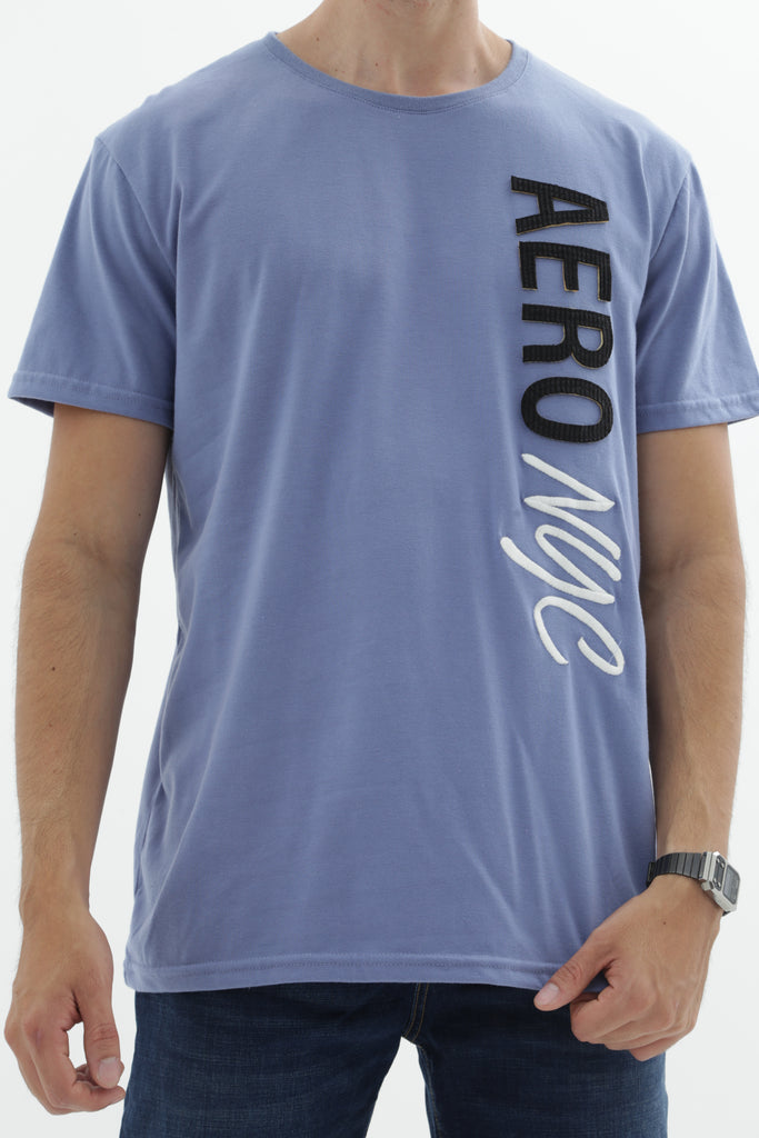 Camiseta Para Hombre Vertical Embroidery Aero Level 2 Graphic Tees Allure