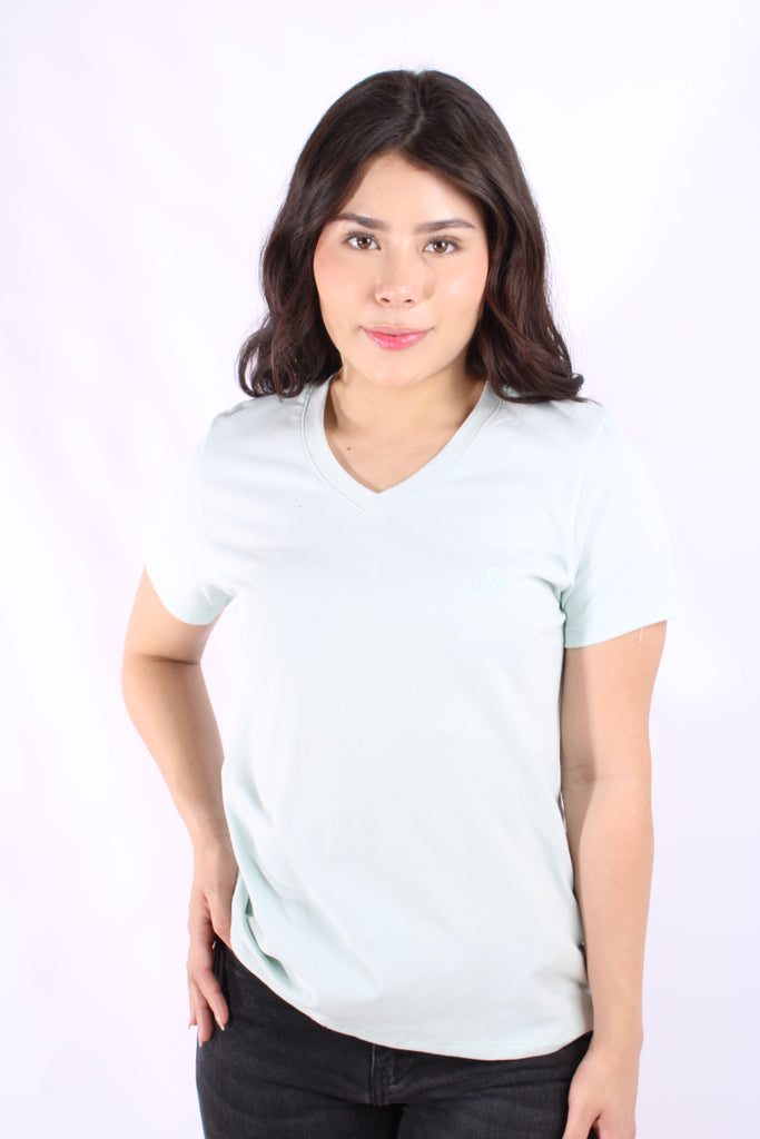 Camiseta Basica Azul Claro Para Mujer Aeropostale Girls Solid Ss Mint Candy Neon 4208