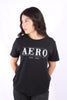 Camiseta Negra Para Mujer Aeropostale Graphic Level 1 Dark Black 6735