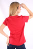 Camiseta Roja Para Mujer Aeropostale Girls Solid Ss 4204