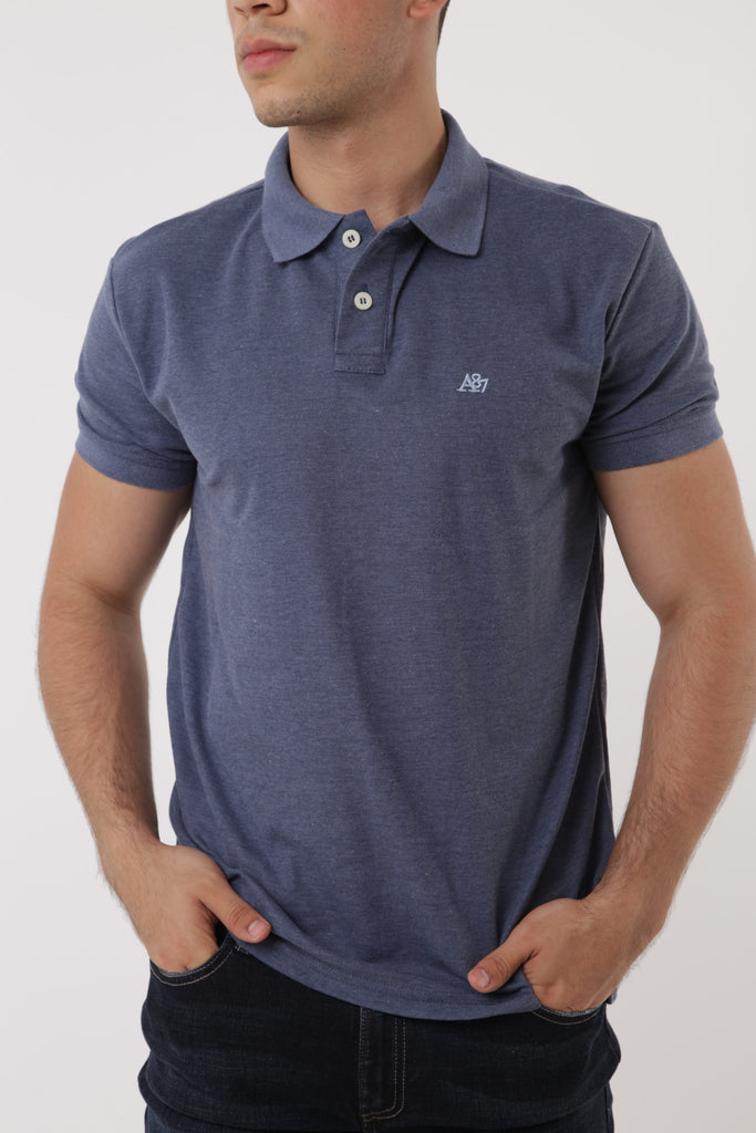 Camiseta Tipo Polo Para Hombre Aero Guys Ss Solid Polo Cadet Navy