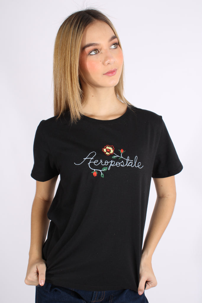 Camiseta Negro Para Mujer Aeropostale Graphic Level 2 6702