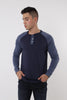 Aero Guys Ls Henley Dark Denim