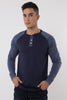 Aero Guys Ls Henley Dark Denim