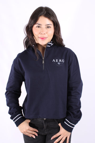 Buzo Azul Oscuro Para Mujer Aeropostale Girls Fleece Zip Front Ocean Deep 9475