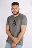 Camiseta Gris Oscuro Para Hombre Aeropostale Level 2 Graphic Tees Charcoal Gray 4625