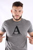 Camiseta Gris Oscuro Para Hombre Aeropostale Level 2 Graphic Tees Charcoal Gray 4625