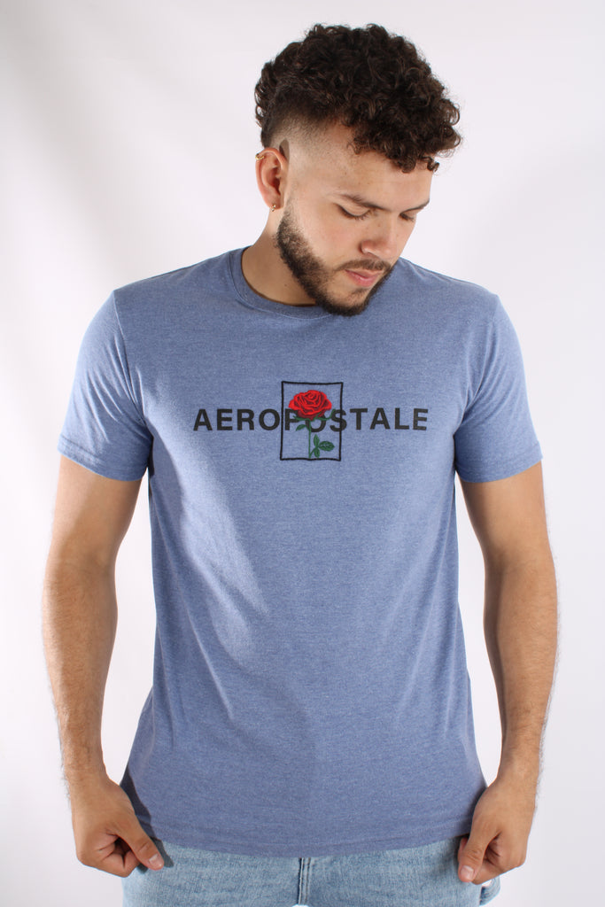 Camiseta Azul Para Hombre Aeropostale Level 2 Graphic Tees 4944