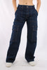 Jean Para Mujer Aeropostale Girls Denim Fashion Cargo Dark Wash 8982