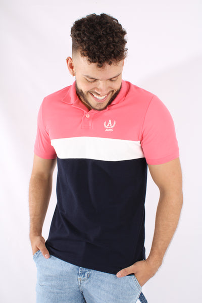 Polo Azul Oscuro Para Hombre Aeropostale Guys Ss Novelty Polo 9794