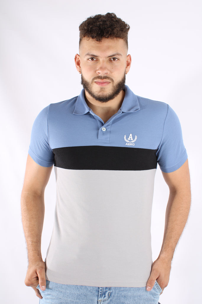 Polo Para Hombre Aeropostale Guys Ss Novelty Polo Porcelain Blue 9794