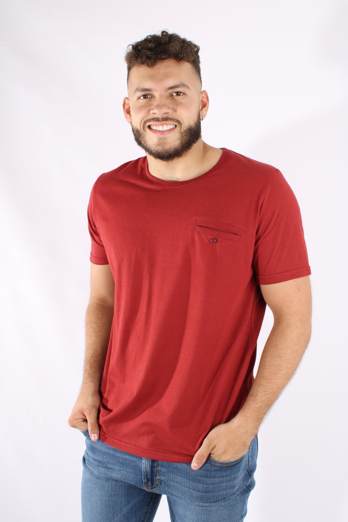 Camiseta Roja Para Hombre Aeropostale Guys Ss Tees Brick Dust 9100