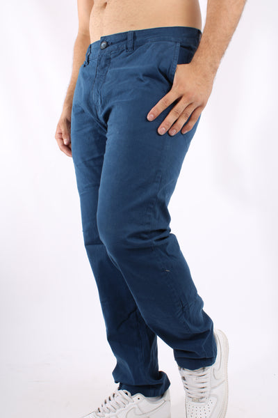 Pantalon Azul Para Hombre Aeropostale Bc Woven Pants Navy Slim Straight Chino 9778