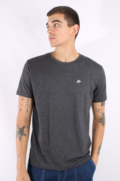 Camiseta Basica Gris Oscuro Para Hombre Aeropostale Guys Ss Tees Beetle 4240