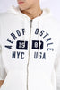 Buzo Blanco Para Hombre Aeropostale Guys Full Zip Hoodies Cream 4886