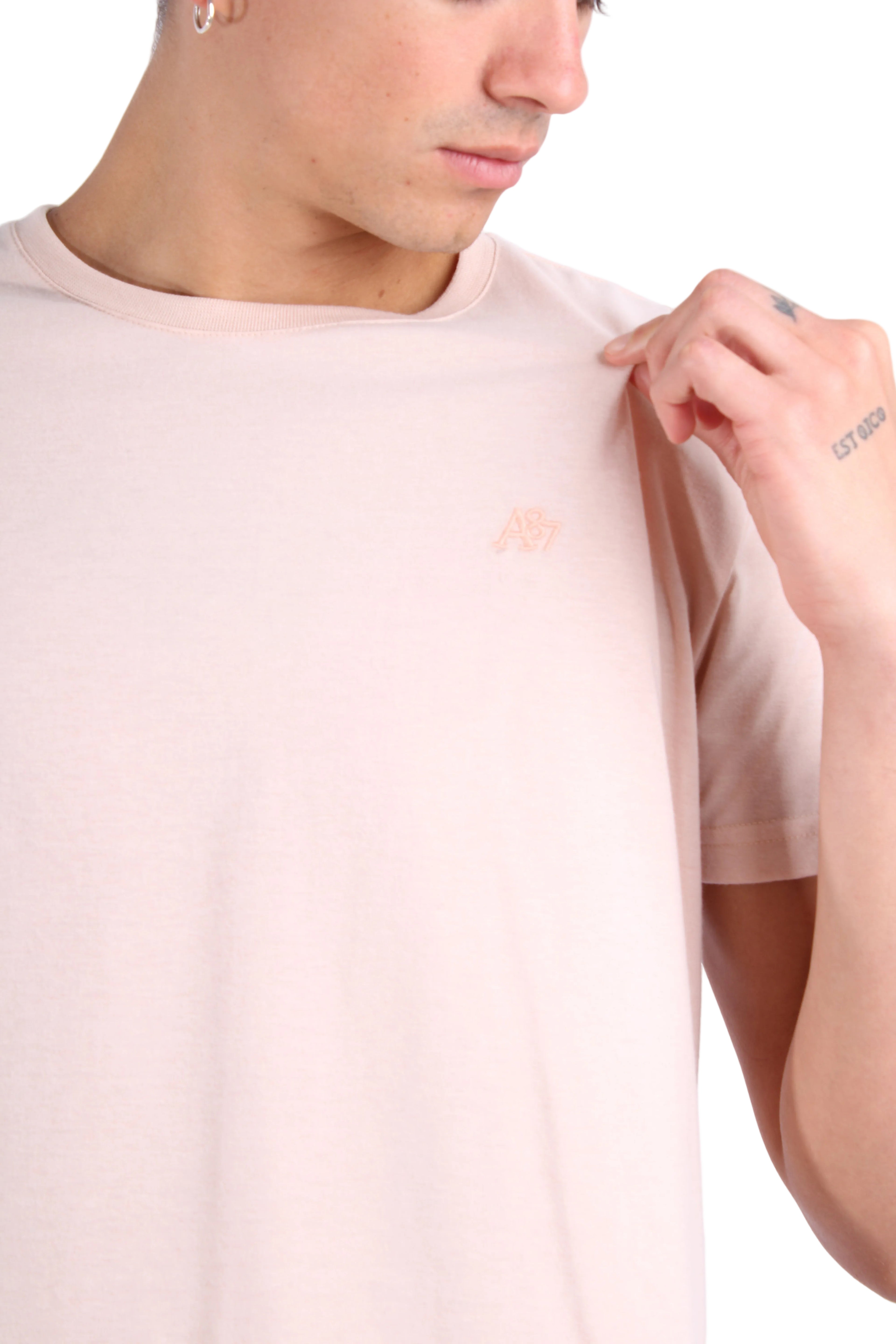 Camiseta Basica Rosada Para Hombre Aeropostale Guys Ss Tees Primrose Pink 4240