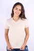 Camiseta Basica Beige Para Mujer Aero Girls Solid Ss Tofu V Neck