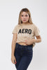 Camiseta Para Mujer Aero Graphic Level 2 Tan