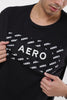 Camiseta Para Hombre Letters Aero Level 2 Graphic Tees Dark Black