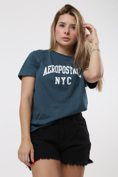 Camiseta Para Mujer NY Aero Graphic Level 1 Bayberry