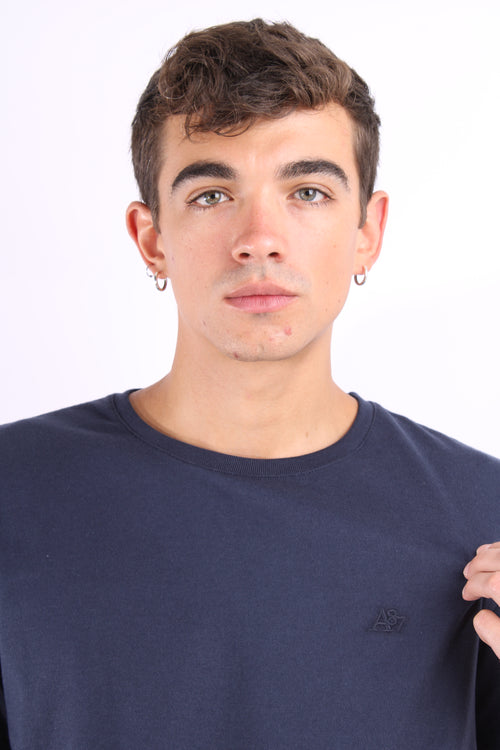 Camiseta Basica Azul Oscuro Para Hombre Aeropostale Guys Ss Tees 4240