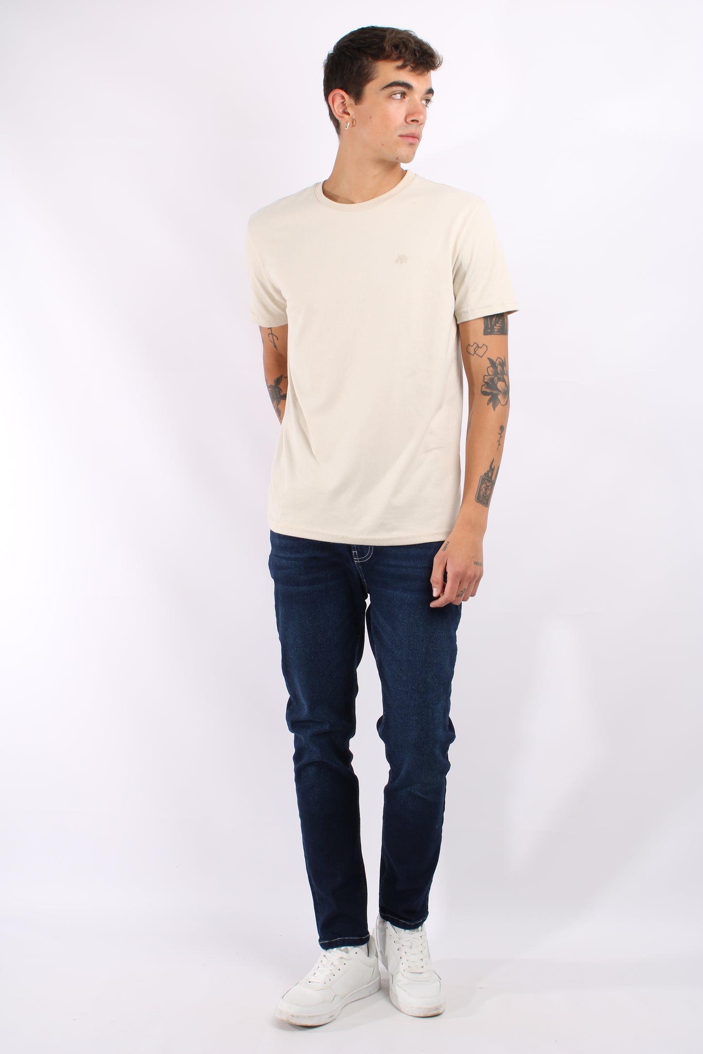 Camiseta Basica Beige Para Hombre Aeropostale Guys Ss Tees Egret 4240