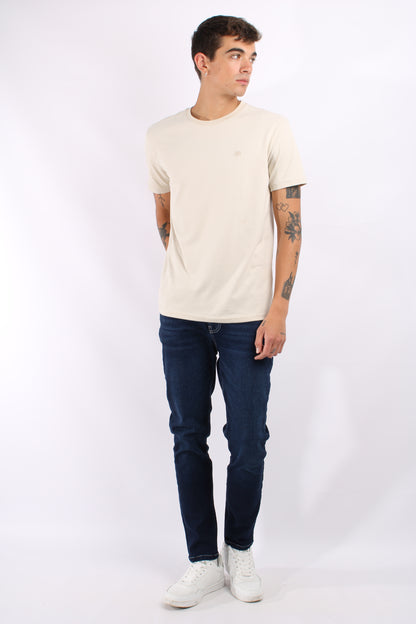 Camiseta Basica Beige Para Hombre Aeropostale Guys Ss Tees Egret 4240