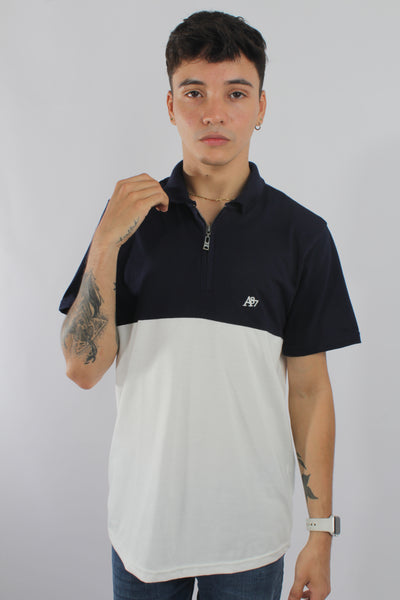 Polo Para Hombre Blue And White Aero Guys Ss Novelty Polo Cadet Navy