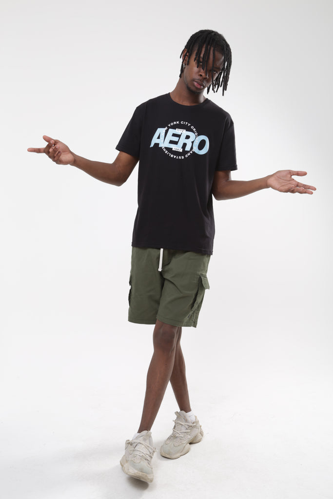 Camiseta Para Hombre Summer 87 Aero Level 1 Graphic Tees Dark Black