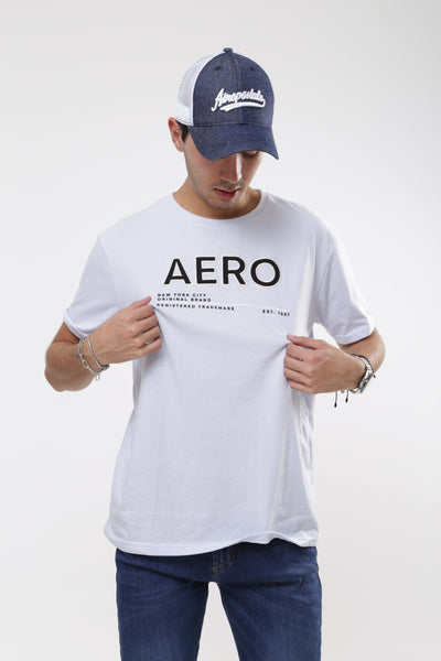 Camiseta Para Hombre Aero Level 2 Graphic Tees Pool Blue