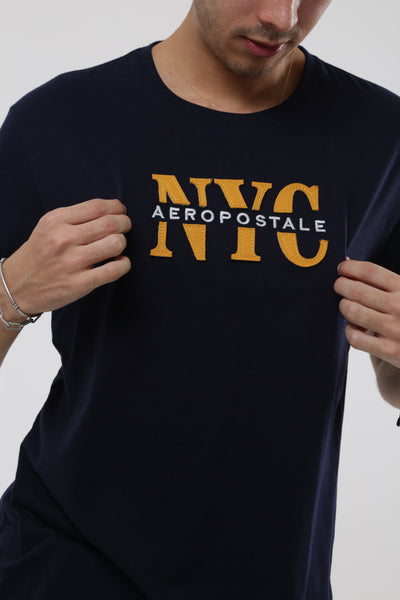 Camiseta Para Hombre NYY Aero Level 2 Graphic Tees Estate Blue