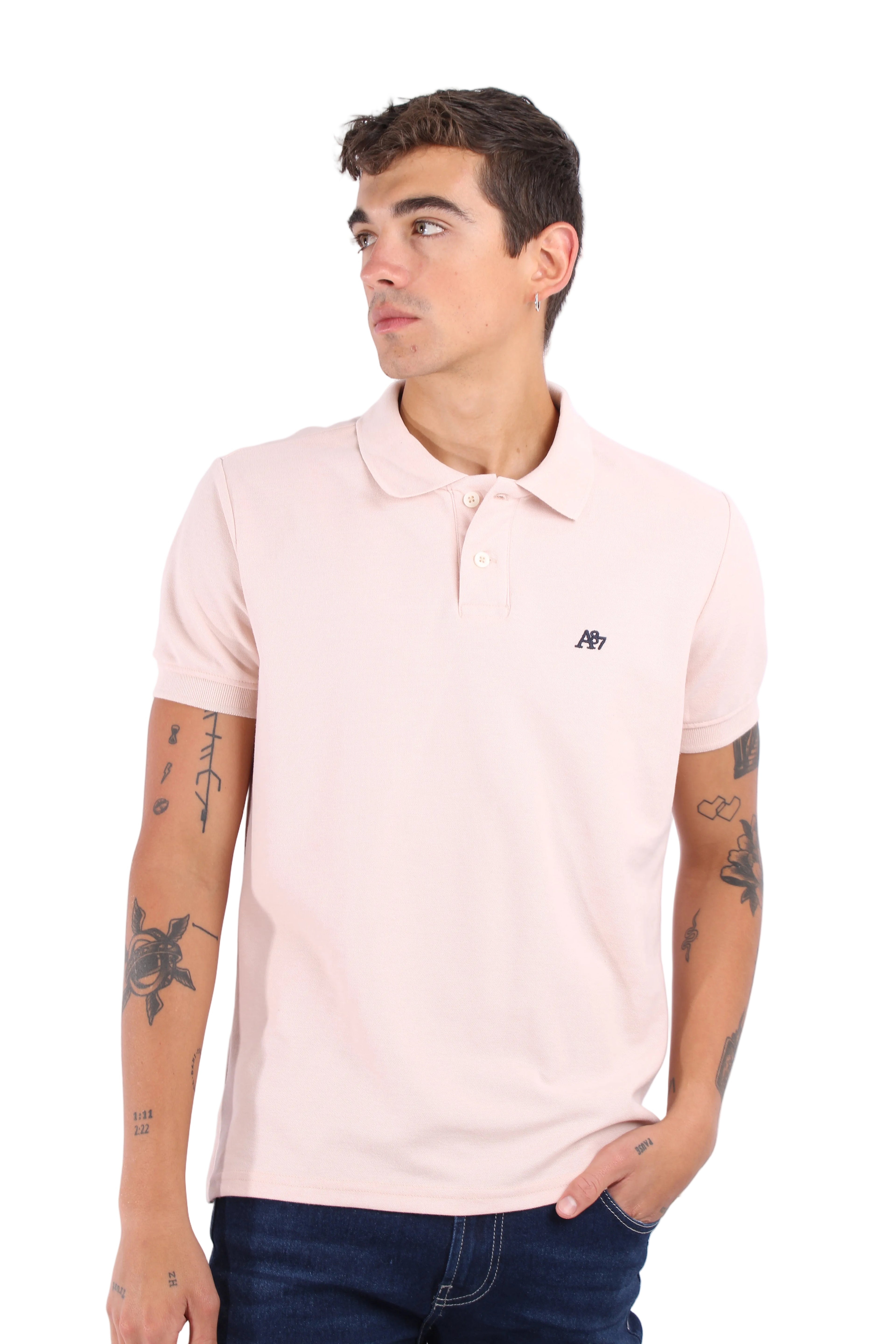 Polo Rosada Para Hombre Aeropostale Guys Ss Solid Polo Primrose Pink  7907