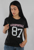 Camiseta Para Mujer Aero Graphic Level 1 Dark Black 87 Large Frosted White