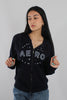 Buzo Para Mujer Aero Girls Fleece Zip Front Cadet Navy White Lettering