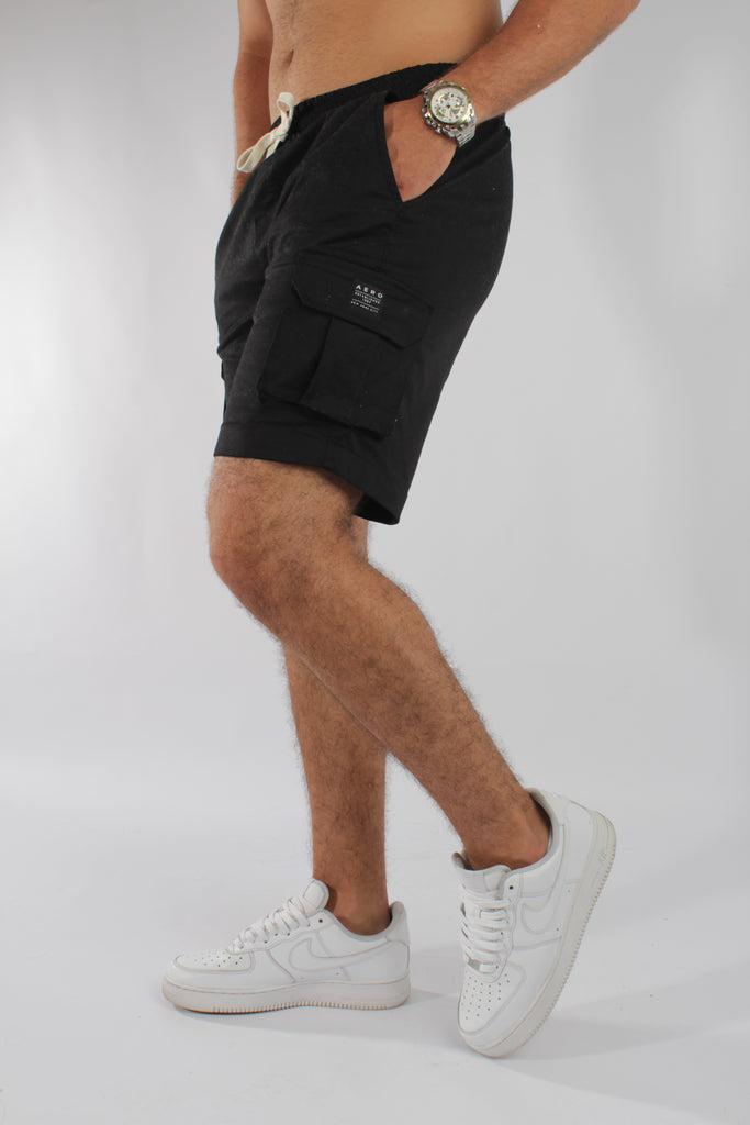 Bermuda Para Hombre Aero Guys Cargo Shorts Dark Black 3647