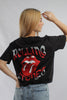 Camiseta Unisex Oversize Rolling Stones Aero Guys Fashion Graphics Dark Black Rs016