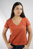 Camiseta Para Mujer Neck V Rose Aero Girls Fashion Ss Brick Dust