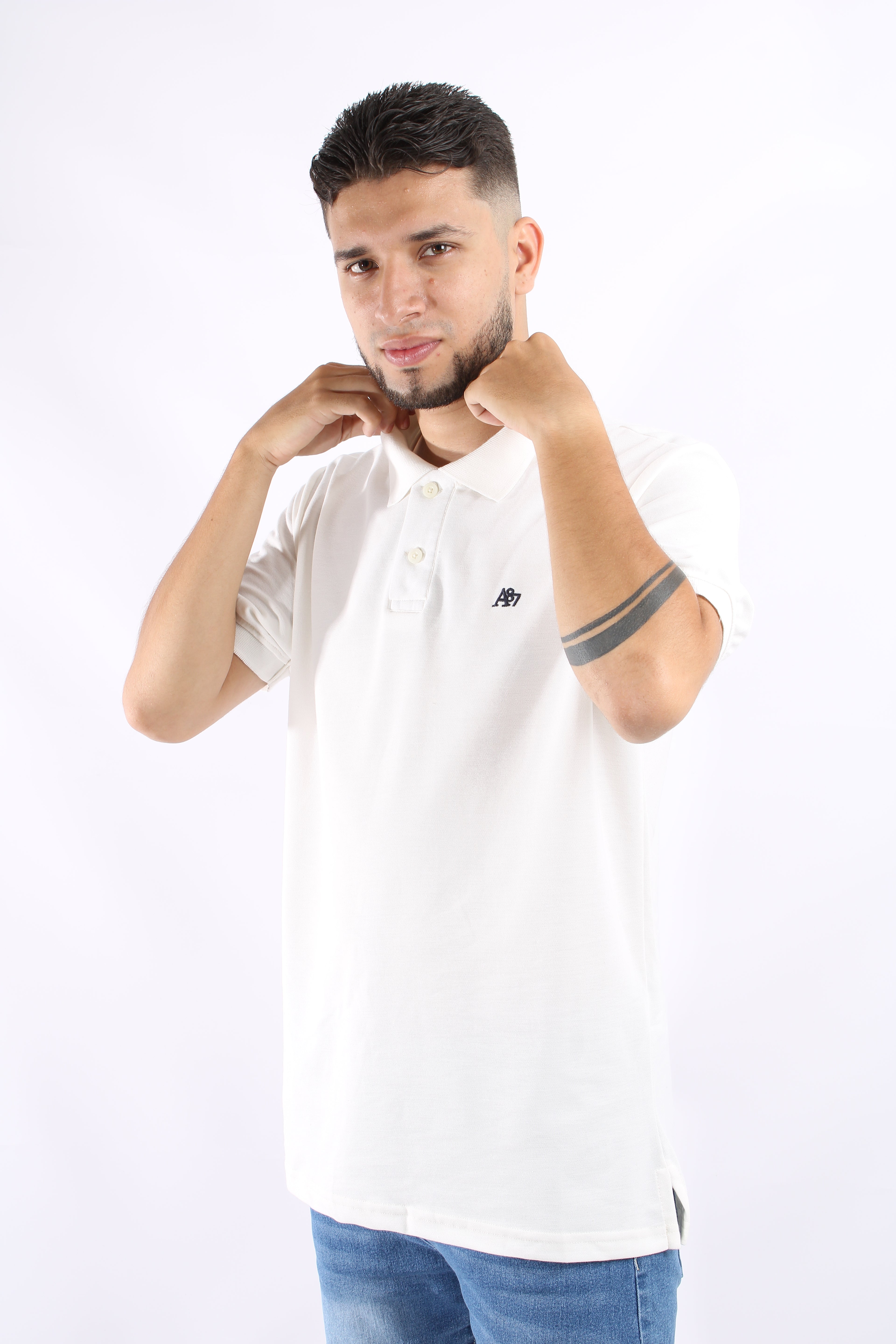 Polo Blanca Para Hombre Aeropostale  Guys Polo Other Birch 7907