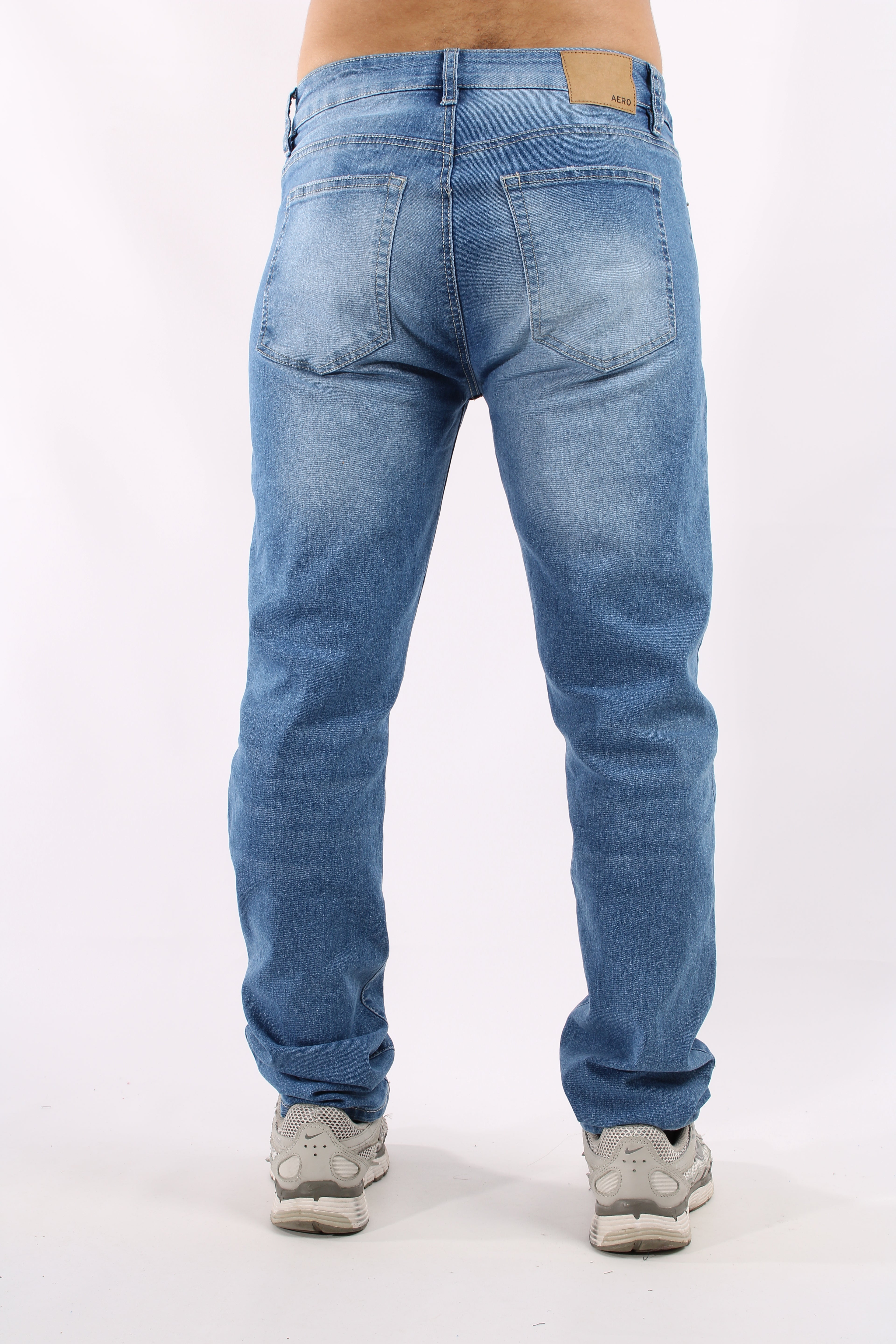 Jean Azul Para Hombre Aeropostale Guys Slim Straight Medium Wash 9024