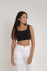 Top Moderna Aero Core Solid Lace Bare Dark Black