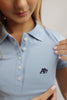 Polo Para Mujer Logo Dark Blue Aero Solid Polo Cerulean