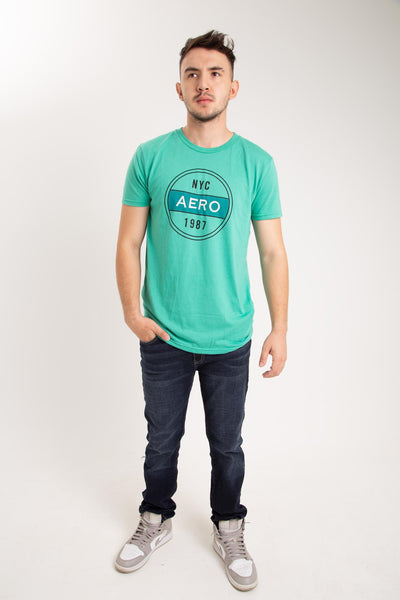 Camiseta Para Hombre Aero Level 2 Graphic Tees Laurel Green