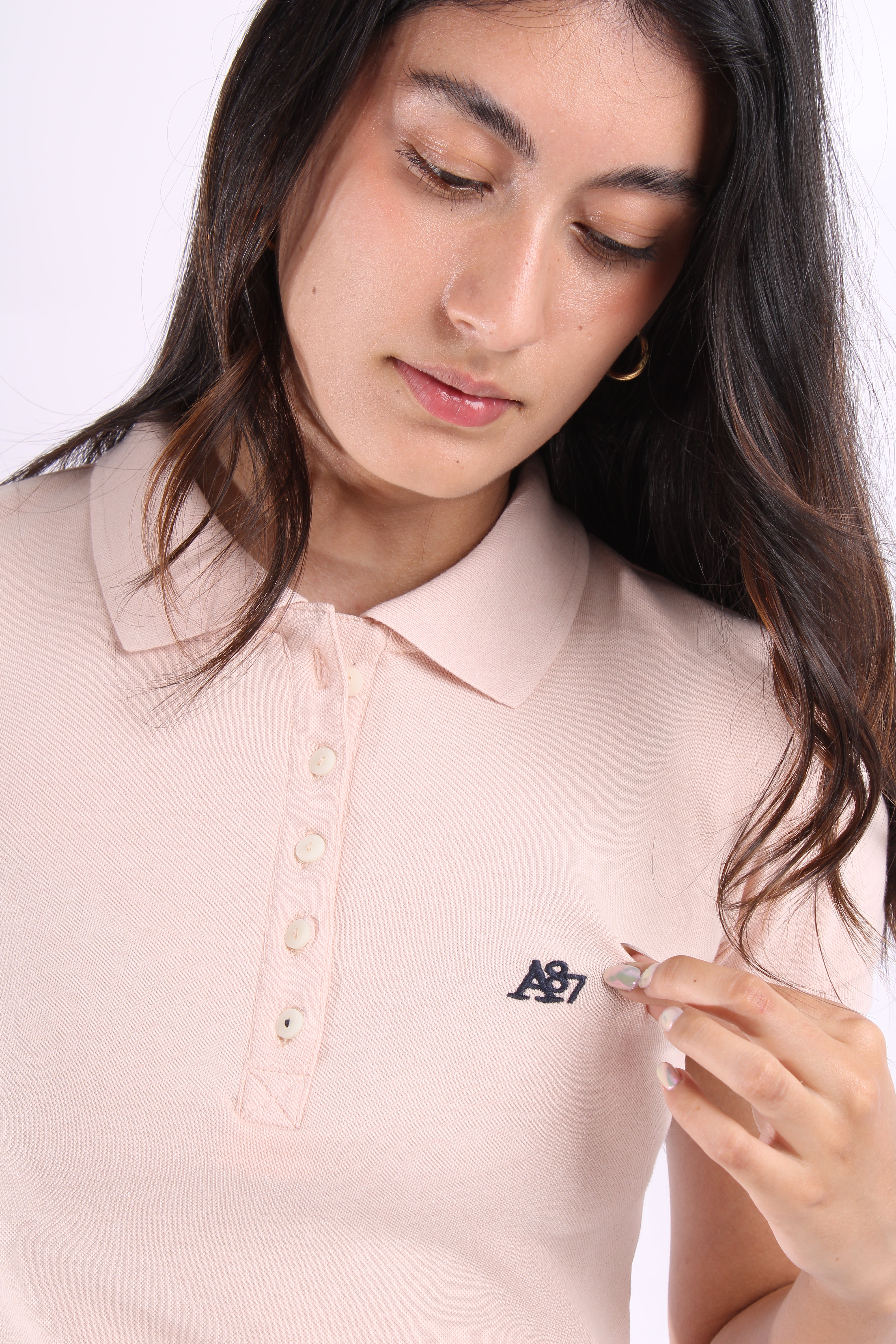 Polo Rosado Claro Para Mujer Aeropostale  Solid Polo Primrose Pink 4164